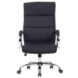 Sillón de oficina BRANDON TELA, grueso acolchado, color negro 2