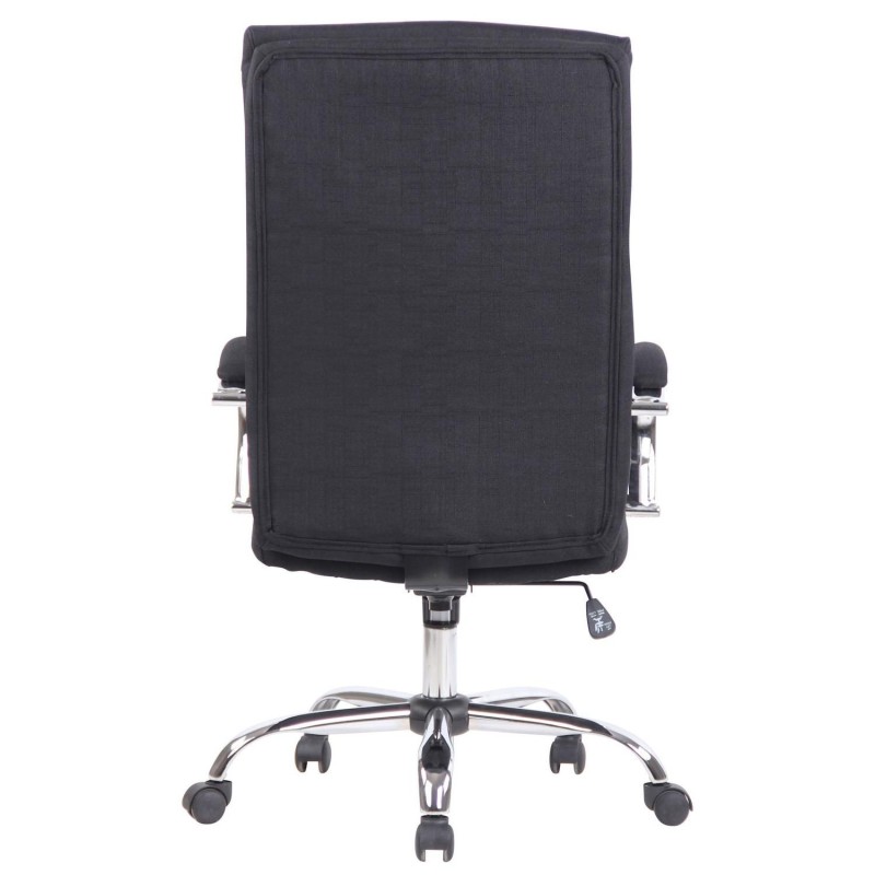 Sillón de oficina BRANDON TELA, grueso acolchado, color negro
