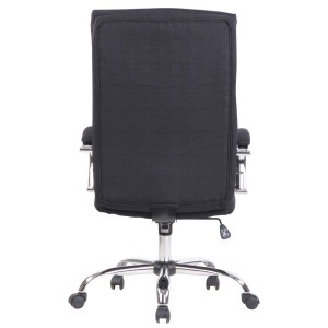 Sillón de oficina BRANDON TELA, grueso acolchado, color negro