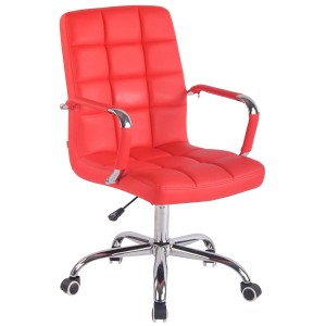 Silla de Oficina DELAN PRO tapizada en Piel Negra