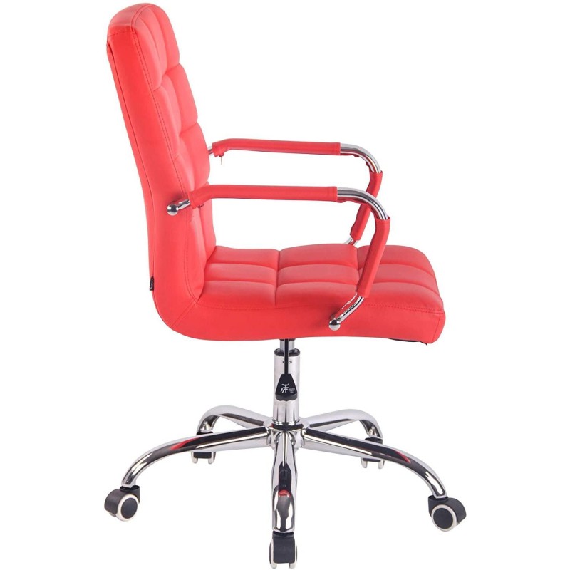 Silla de Oficina DELAN PRO tapizada en Piel Negra