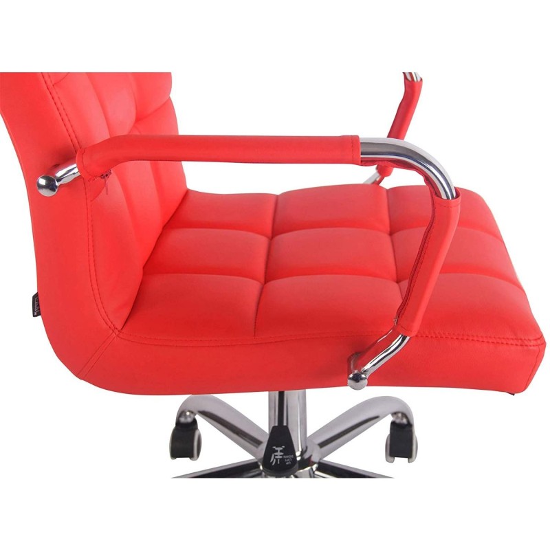 Silla de Oficina DELAN PRO tapizada en Piel Negra