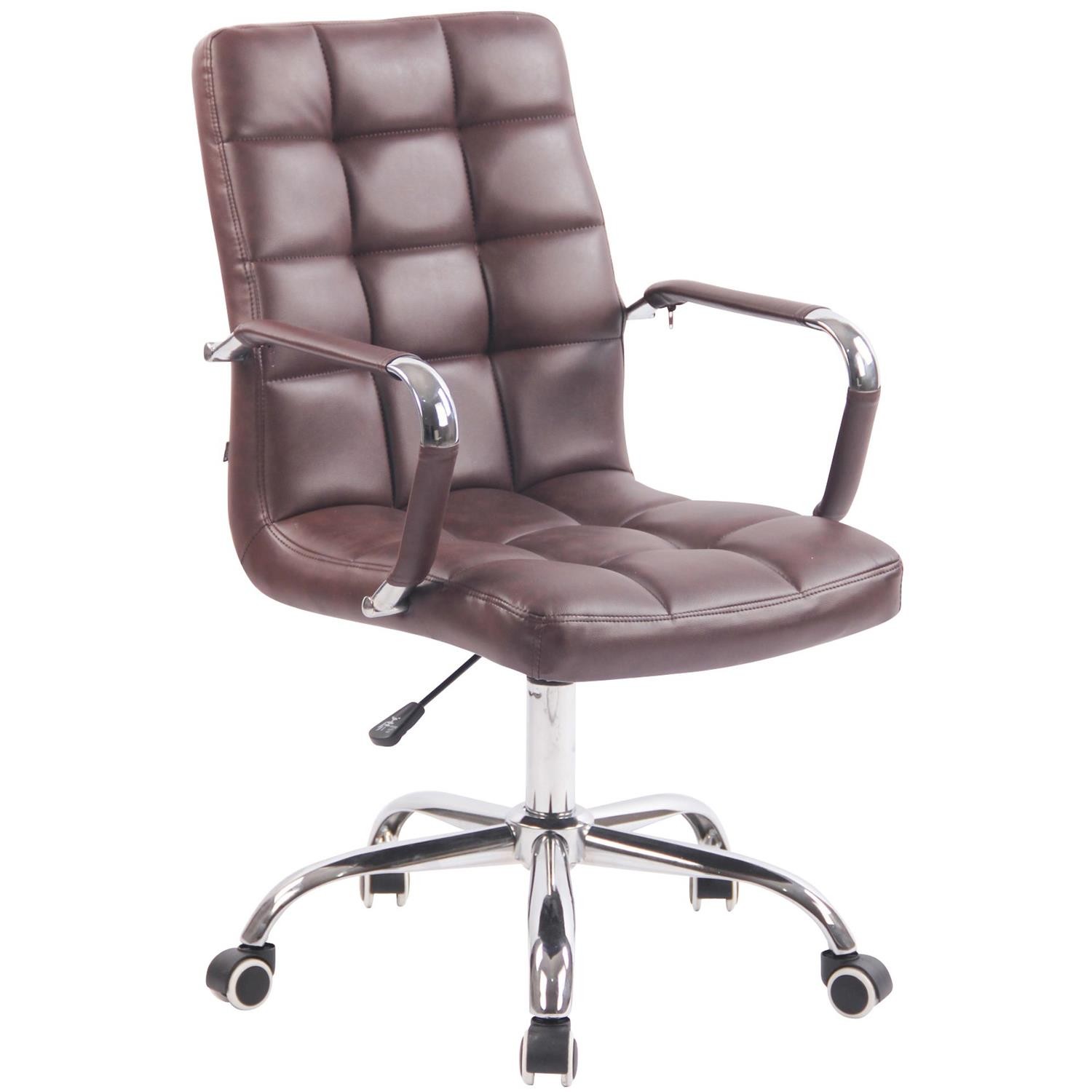 Silla de Oficina DELAN PRO, Gran Acolchado, Base Metálica, Tapizada en Piel Negra
