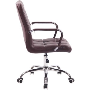 Silla de Oficina DELAN PRO tapizada en Piel Negra