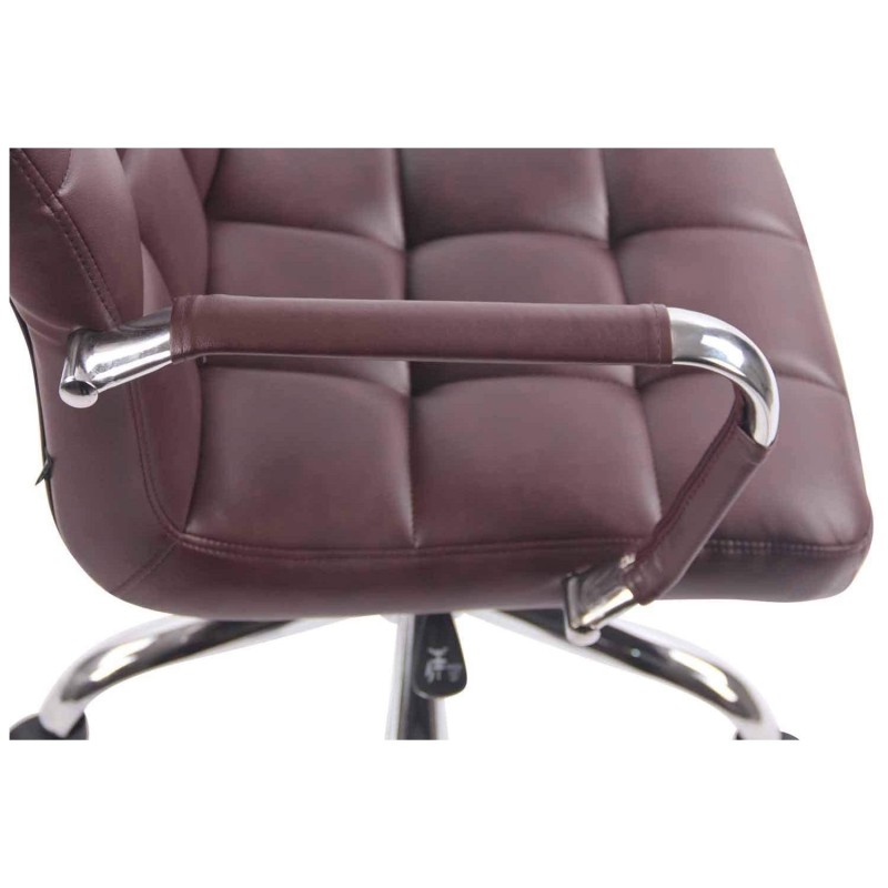 Silla de Oficina DELAN PRO tapizada en Piel Negra