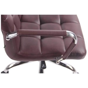 Silla de Oficina DELAN PRO tapizada en Piel Negra