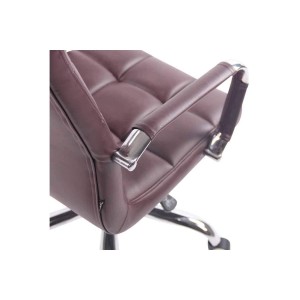 Silla de Oficina DELAN PRO tapizada en Piel Negra