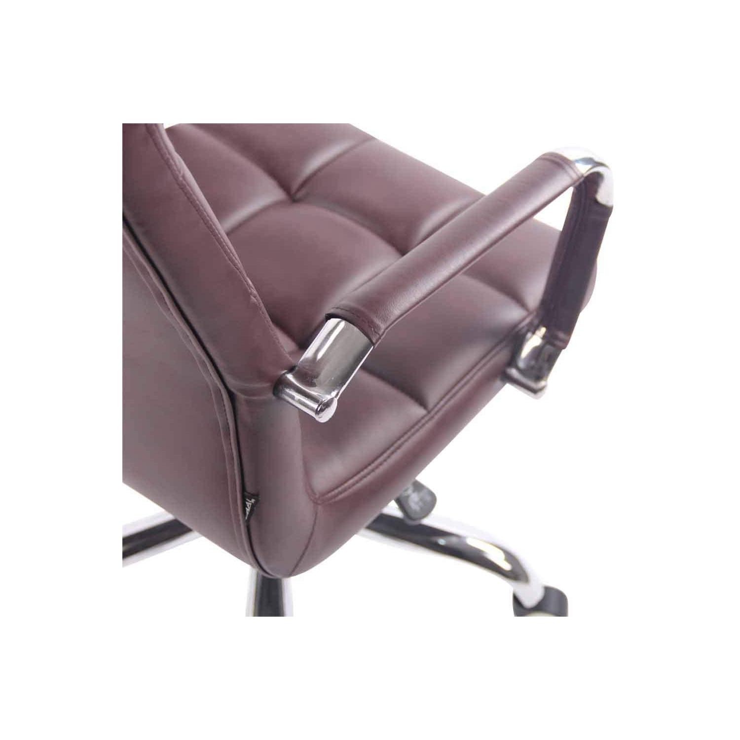 Silla de Oficina DELAN PRO, Gran Acolchado, Base Metálica, Tapizada en Piel Negra