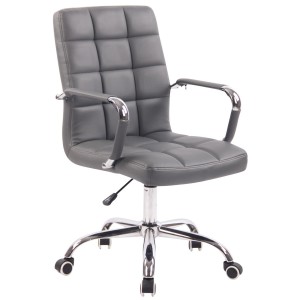 Silla de Oficina DELAN PRO tapizada en Piel Negra