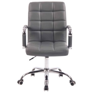 Silla de Oficina DELAN PRO tapizada en Piel Negra
