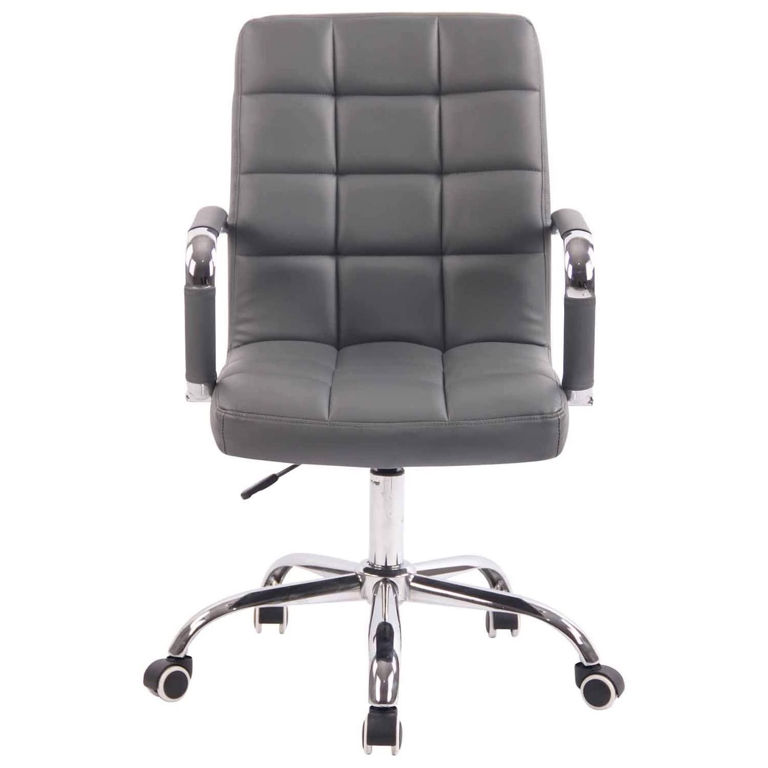 Silla de Oficina DELAN PRO, Gran Acolchado, Base Metálica, Tapizada en Piel Negra