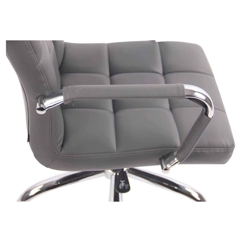 Silla de Oficina DELAN PRO tapizada en Piel Negra