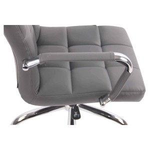 Silla de Oficina DELAN PRO tapizada en Piel Negra