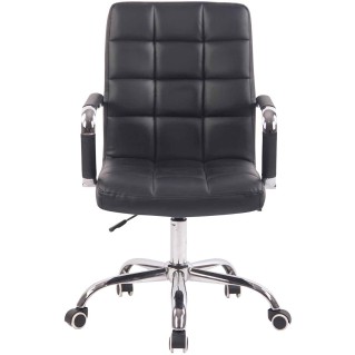 Silla de Oficina DELAN PRO tapizada en Piel Negra 2