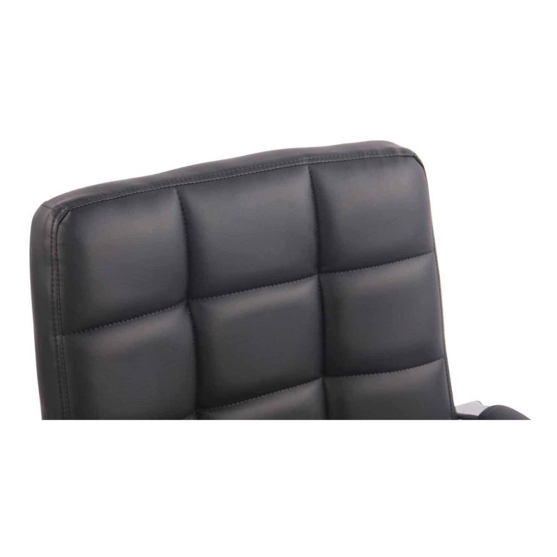 Silla de Oficina DELAN PRO tapizada en Piel Negra