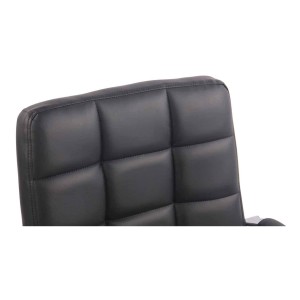 Silla de Oficina DELAN PRO tapizada en Piel Negra