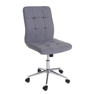 Silla de Oficina CASEL, Tapizada en Tela, Color Gris