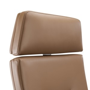 Sillón de oficina ejecutivo GALVÁN, cuero auténtico, en negro