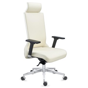 Sillón de oficina RIVIERA, ergonómico, cuero negro