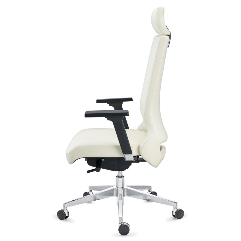 Sillón de oficina RIVIERA, ergonómico, cuero negro