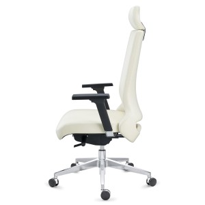 Sillón de oficina RIVIERA, ergonómico, cuero negro