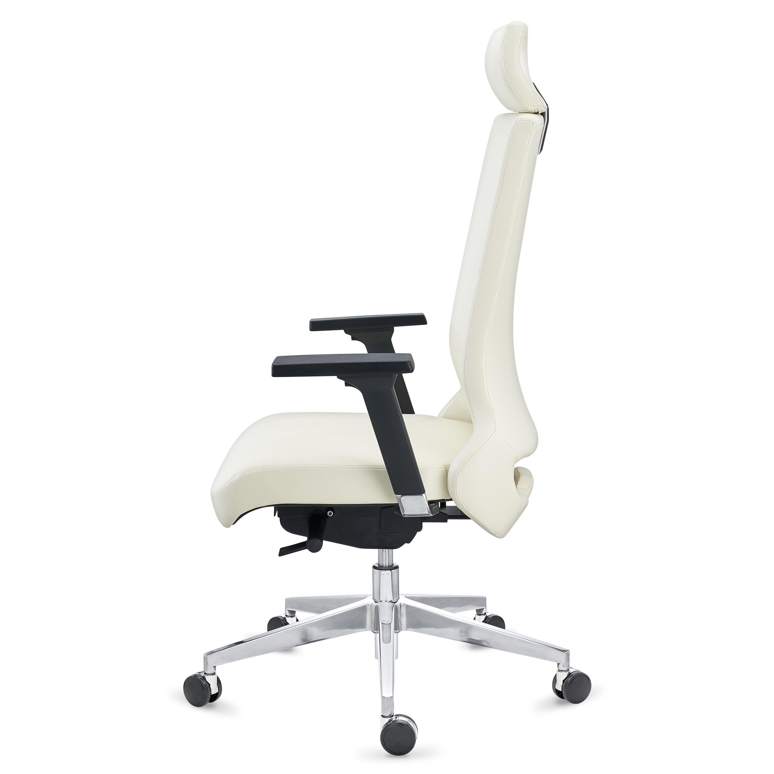 Sillón de Oficina RIVIERA, Diseño Único, Gran Ergonomía, Calidad Superior, Cuero Negro