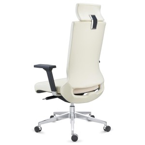 Sillón de oficina RIVIERA, ergonómico, cuero negro
