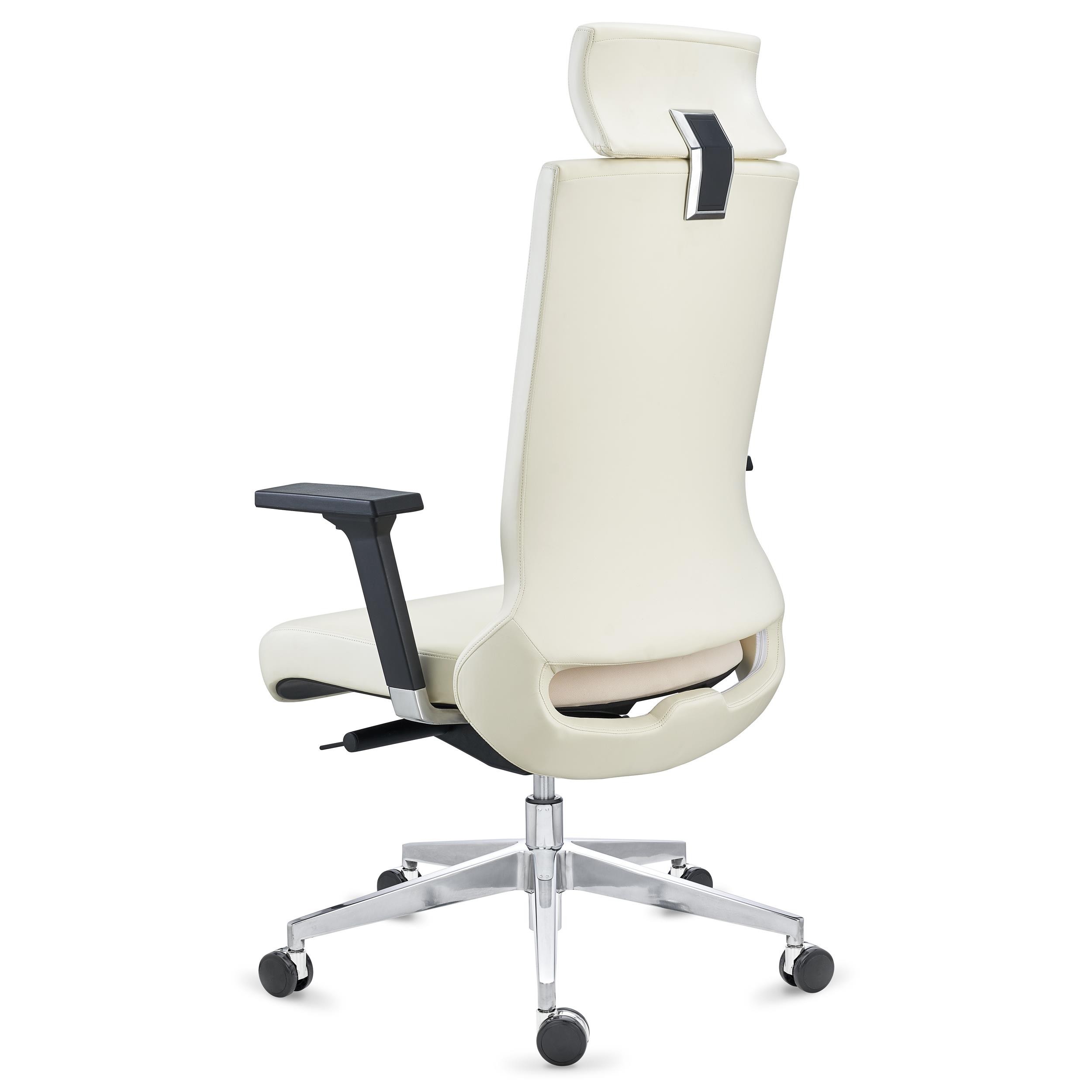 Sillón de Oficina RIVIERA, Diseño Único, Gran Ergonomía, Calidad Superior, Cuero Negro