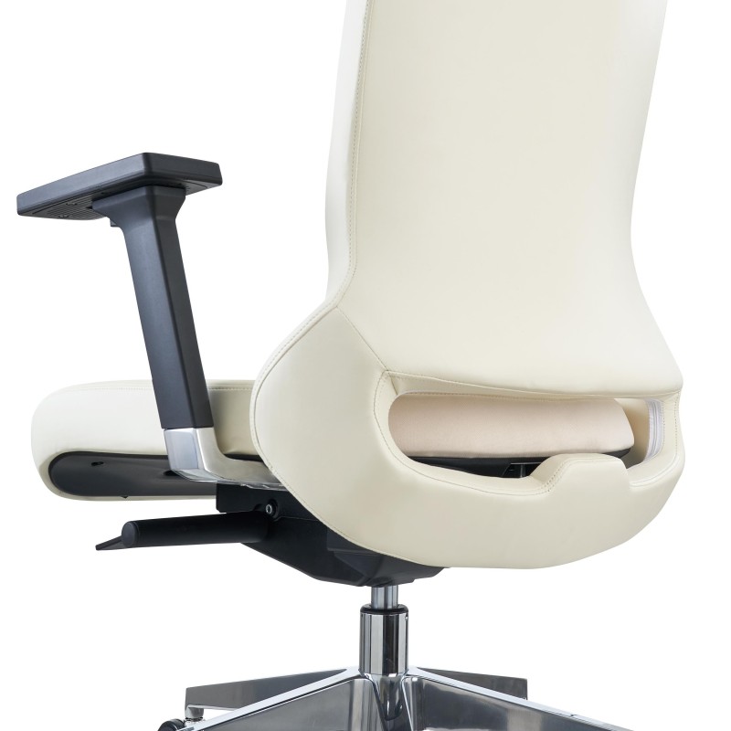 Sillón de oficina RIVIERA, ergonómico, cuero negro