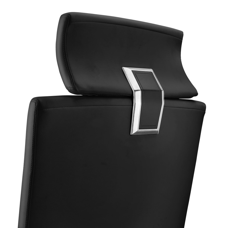 Sillón de oficina RIVIERA, ergonómico, cuero negro
