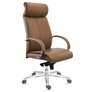 Sillón de oficina PANAMÁ, amplio y cómodo, cuero negro