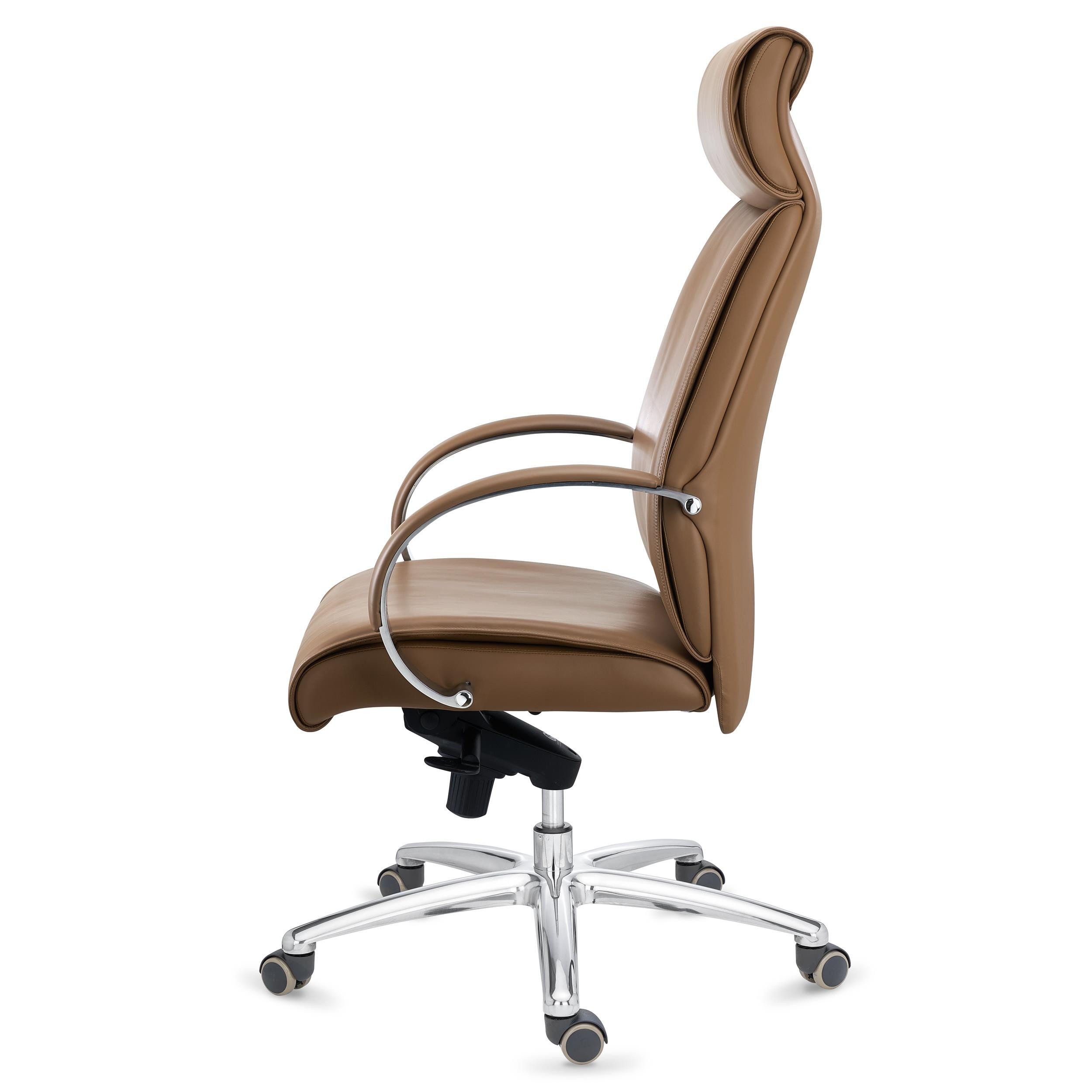 Sillón de Oficina PANAMÁ, Muy Cómodo y Elegante, Robusto y de Calidad, Cuero Negro