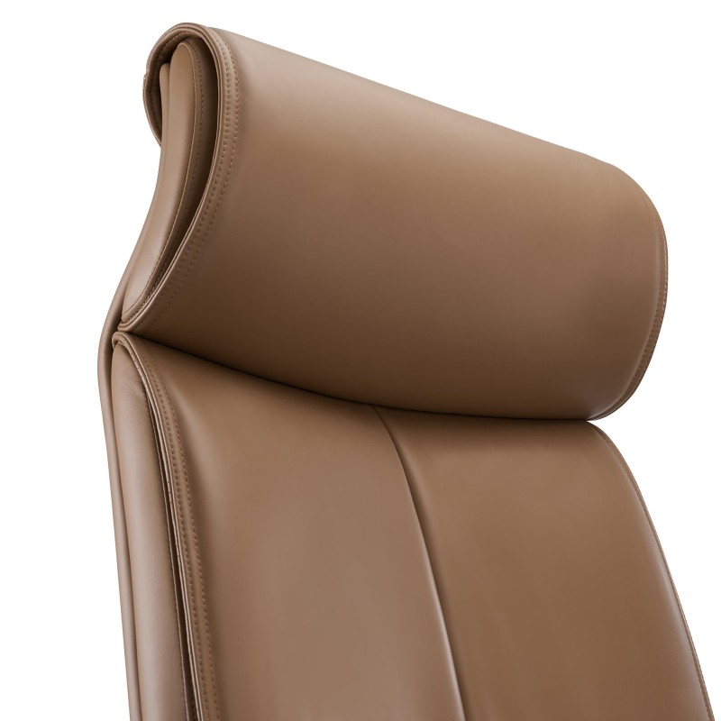 Sillón de oficina PANAMÁ, amplio y cómodo, cuero negro