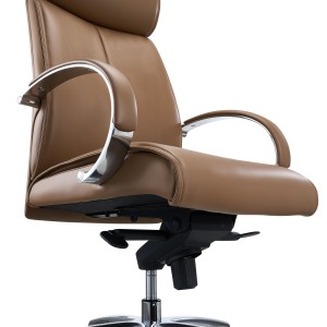 Sillón de oficina PANAMÁ, amplio y cómodo, cuero negro