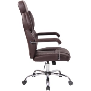 Sillón de oficina CARMELO, Reposacabezas Ajustable, Piel Negra