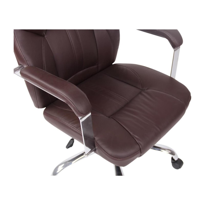 Sillón de oficina CARMELO, Reposacabezas Ajustable, Piel Negra