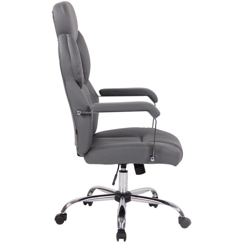 Sillón de oficina CARMELO, Reposacabezas Ajustable, Piel Negra