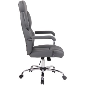 Sillón de oficina CARMELO, Reposacabezas Ajustable, Piel Negra