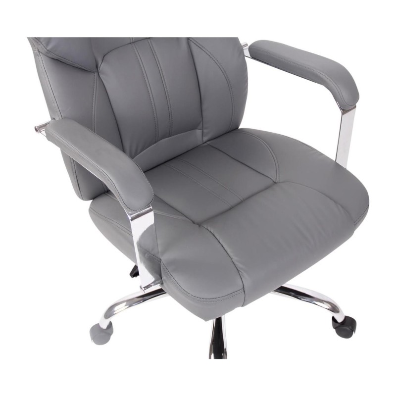 Sillón de oficina CARMELO, Reposacabezas Ajustable, Piel Negra