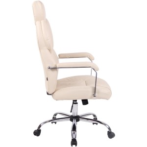 Sillón de oficina CARMELO, Reposacabezas Ajustable, Piel Negra