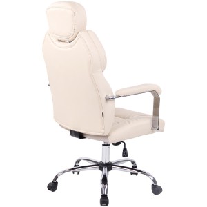 Sillón de oficina CARMELO, Reposacabezas Ajustable, Piel Negra