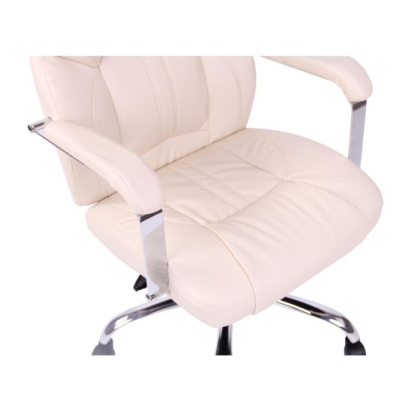 Sillón de oficina CARMELO, Reposacabezas Ajustable, Piel Negra