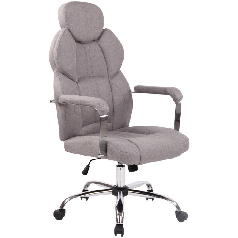 Sillón de oficina CARMELO TELA, Reposacabezas Ajustable, Crema