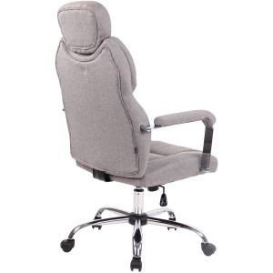 Sillón de oficina CARMELO TELA, Reposacabezas Ajustable, Crema