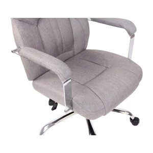Sillón de oficina CARMELO TELA, Reposacabezas Ajustable, Crema