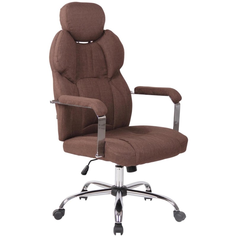 Sillón de oficina CARMELO TELA, Reposacabezas Ajustable, Crema