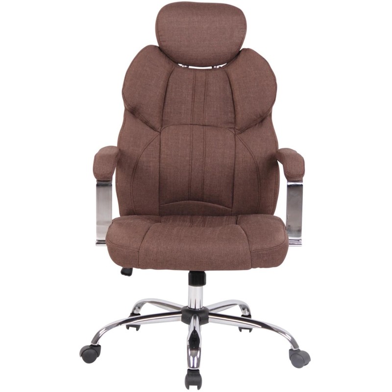 Sillón de oficina CARMELO TELA, Reposacabezas Ajustable, Crema