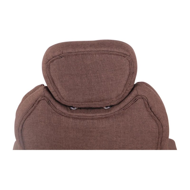 Sillón de oficina CARMELO TELA, Reposacabezas Ajustable, Crema