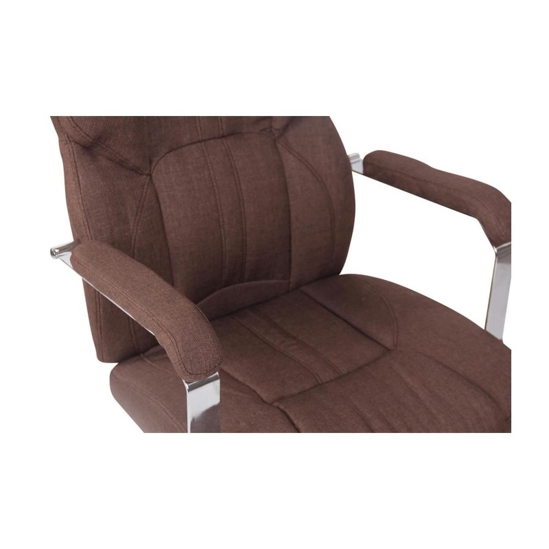 Sillón de oficina CARMELO TELA, Reposacabezas Ajustable, Crema