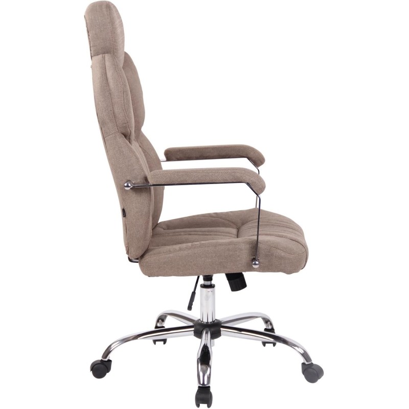 Sillón de oficina CARMELO TELA, Reposacabezas Ajustable, Crema